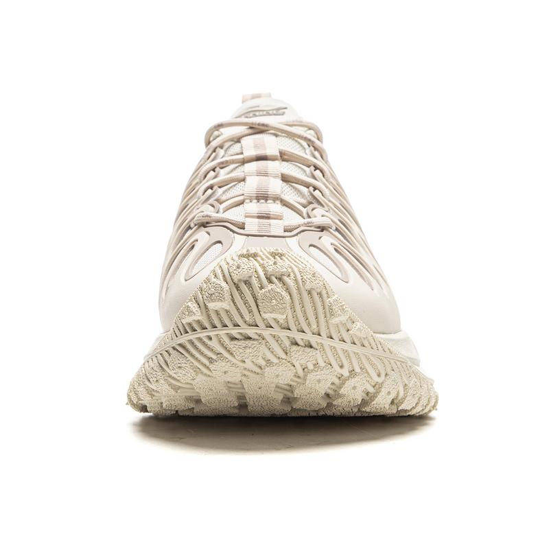 Li Ning Youxia Versatile Wear-Resistant Shock Absorbing Low-Top Casual Running Shoes Unisex Sneakers Beige AZGV087-2