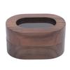 Wooden Ring Box Oval Acrylic Window Retro Engagement Ring Holder Box for Proposal Wedding Ceremony