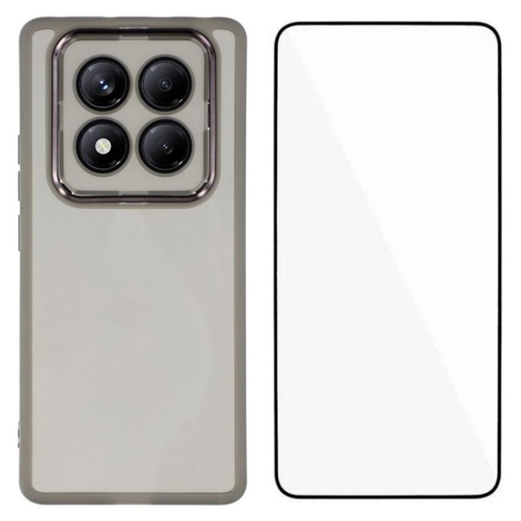 For Xiaomi Redmi Note 14 Pro 4G TPU Case WANLONFENG DKSM Series Electroplated Frame Back Cover with Tempered Glass