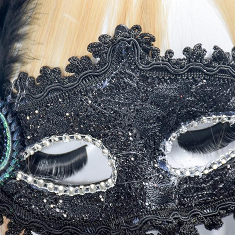 Masquerade Mask Wedding Carnival Party Performance Costumes Sex Lady Lace Mask Venice Feather Sexy Halloween Mask Gift