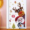 Рождественские украшения Наклейки на окна Рождественский праздник Санта Эльф Олень Гном Подглядывающие наклейки, Зимняя страна чудес Декор для вечеринки