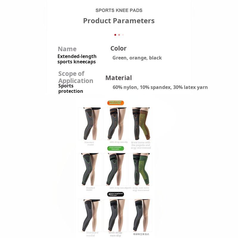 Anti slip double-sided mugwort knee pads with straps