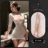 Sex Underwear Skinny Hip Skirt Sexy Secretary Uniform Seduction Deep V Breast Lace Sex Clothing