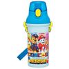 Skater Children's Water Bottle, 480ml, Direct Drinking, Plastic, One-Touch Operation, Dishwasher Safe, Made In Japan, Paw Patrol 25, Boys', PSB5SANAG-
