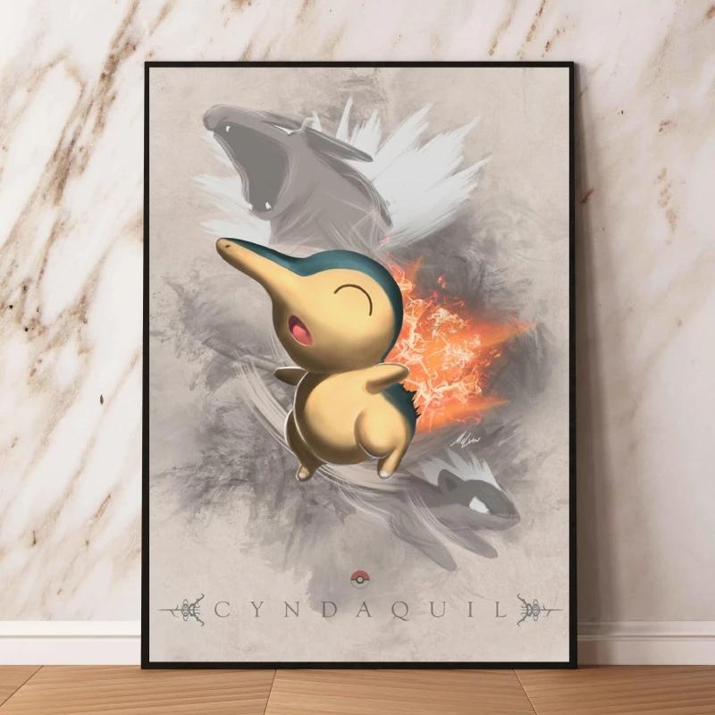 Pokemon Anime Canvas Painting Pikachu Poster Print Mural Picture Wall Art Home Decor Gifts Cuadros