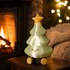 Cute Smiling Face Xmas Decor 3D Printed Christmas Tree Figurine, Storage Unique PLA Crafts Desktop Ornament, Multi-Purpose Decorative Toy for Tabletop