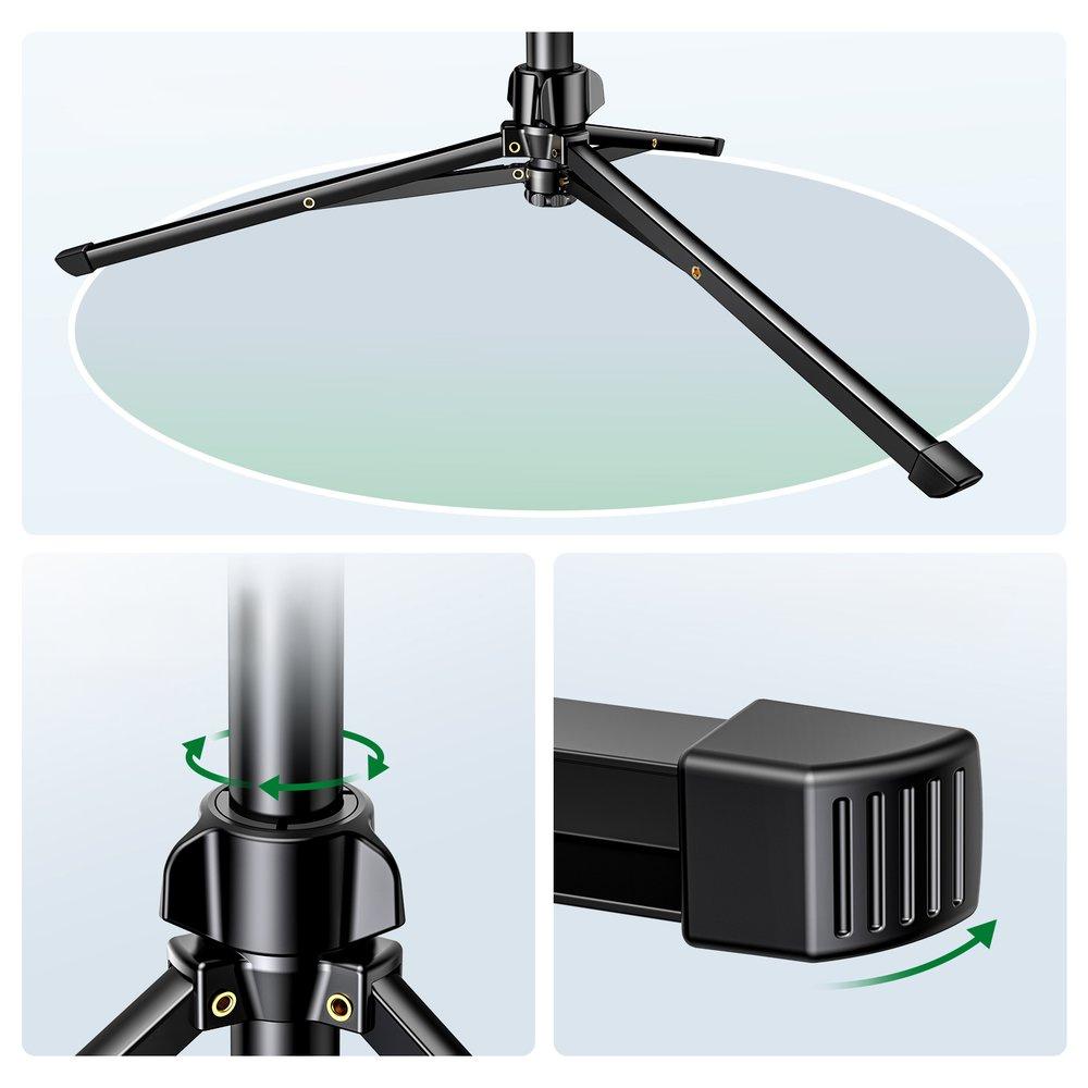 Ugreen Lp680 Selfie Stick With Stand And Bluetooth Remote Control 1.8M - Black