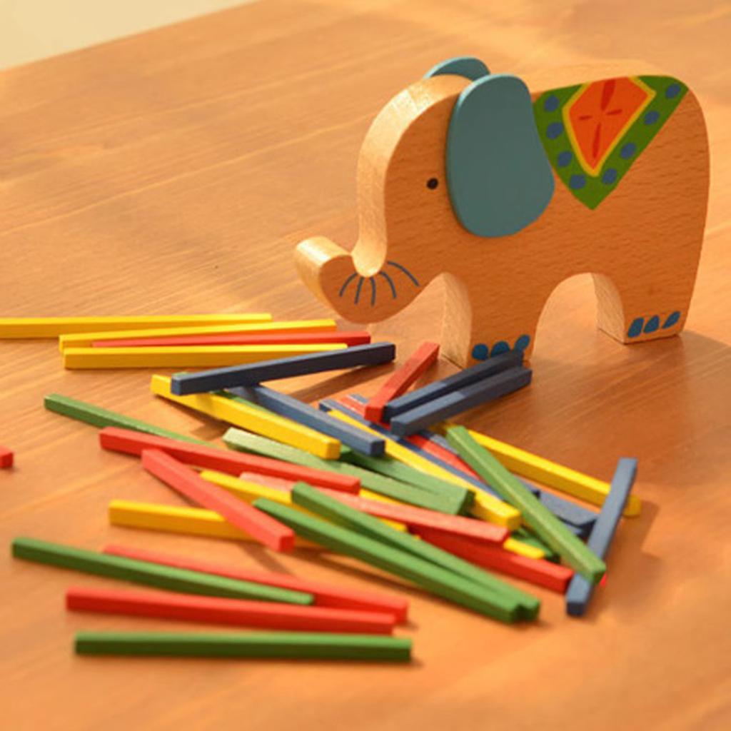 Wooden Elephant Balance Beam Toy To Train Children's Hand Eye Coordination And Concentration, Give Children Birthday And Christmas Gifts