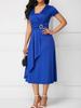 Asymmetrical V-Neck Evening Dress with Fashion-Forward Flair