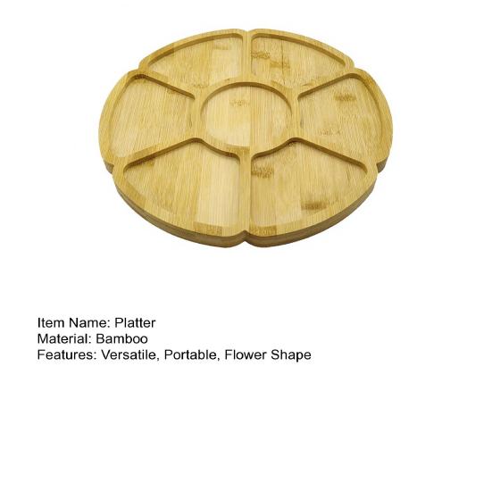 Поднос для закусок в форме цветка, бамбуковая доска для сырной тарелки, для вечеринки, свадьбы, гравированный подарок для приема гостей, декор для дома