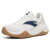 Anta Qicheng Fabric Synthetic Leather Shock Absorbing Non-Slip Wear Resistance Low Top Sports Casual Shoes Women Sneakers White Blue 922318859-1