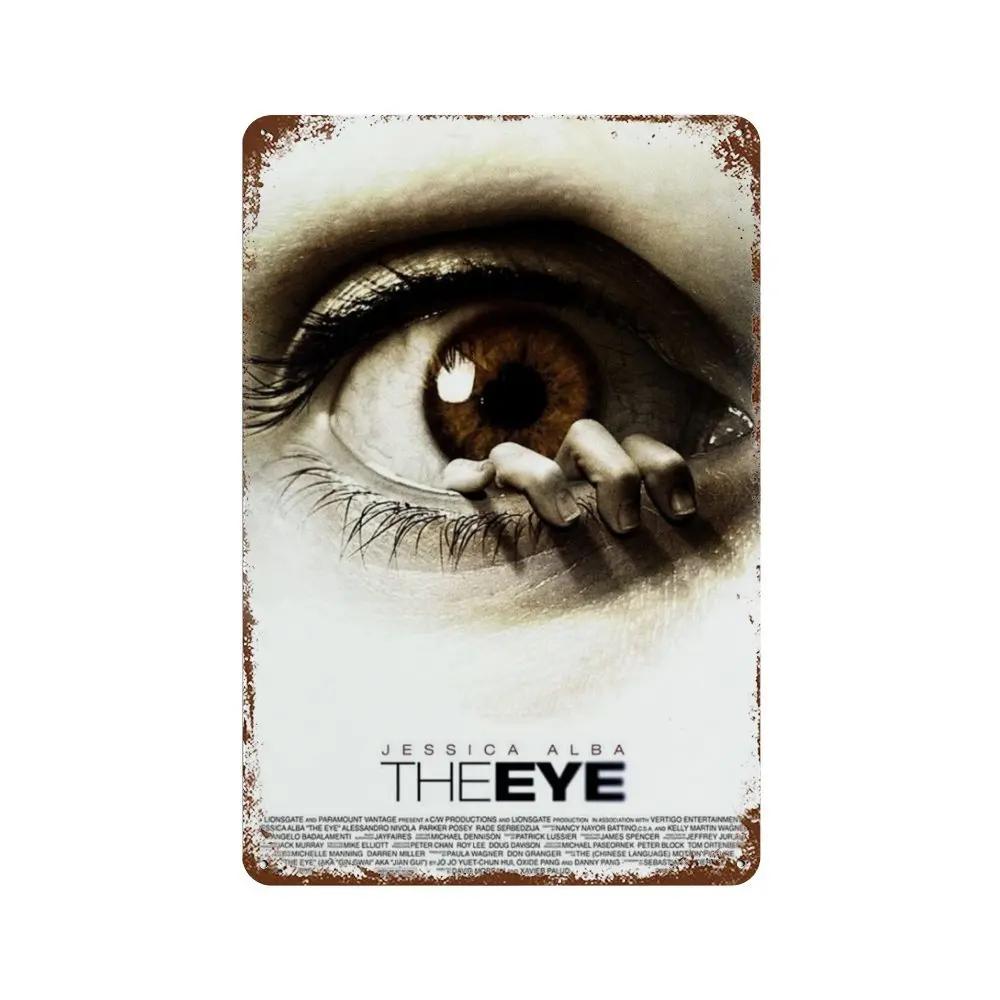 Классический постер фильма ужасов Ржавая металлическая жестяная табличка Ретро декоративная тарелка Бар Мужская пещера Гараж Клуб Металлическая вывеска Настенное украшение