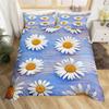 Пододеяльник с ромашками, ботанический цветочный комплект постельного белья из микрофибры с натуральным цветочным узором, одеяло, покрывало King для комнаты для мальчиков и девочек