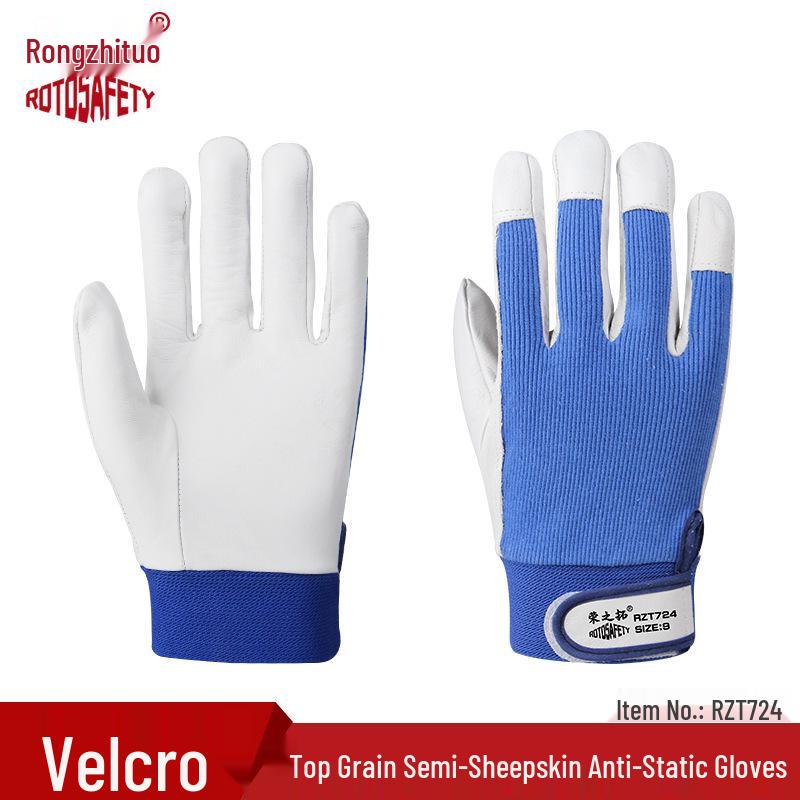 Термостойкие сварочные перчатки из овчины - Подкладка из флиса, Огнеупорные, Износостойкие, Изолирующие