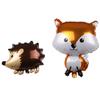 Animal Aluminum Fox Hedgehog Party Decoration Balloon Cartoon Foil Balloon Animal Raccoon Aluminum Film