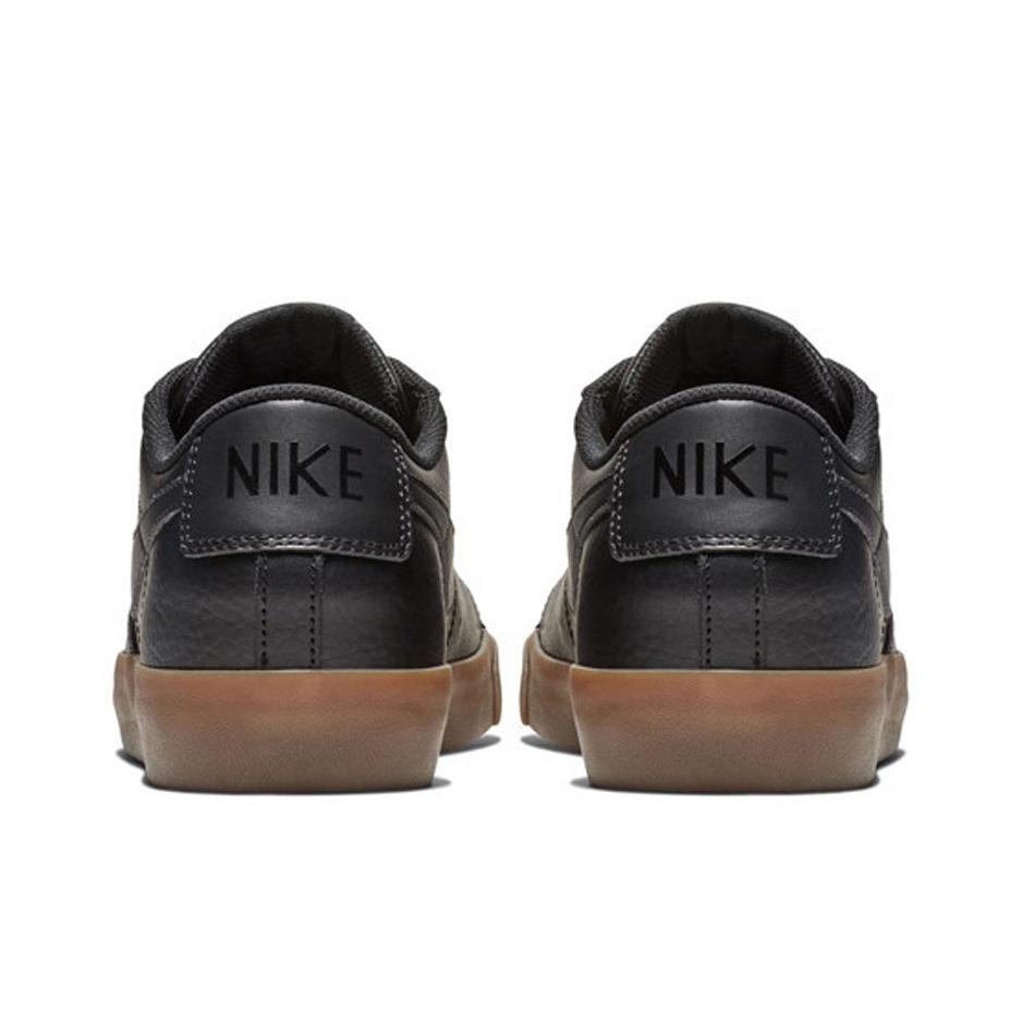 Nike Blazer Low Синтетическая кожа Нескользящие Кеды для скейтбординга Мужские Кроссовки Черный Каучук AQ3597-002