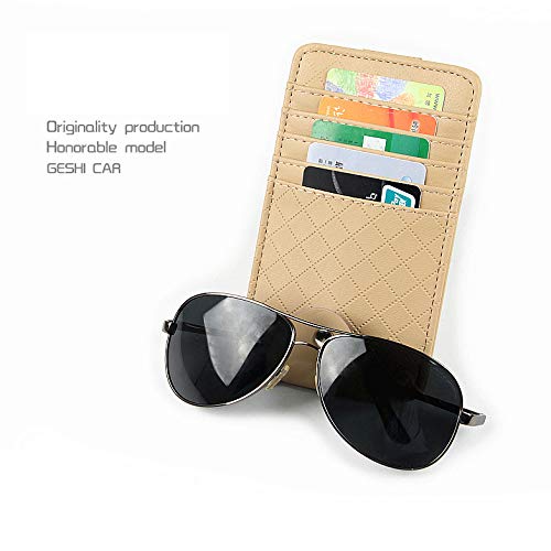 Карман для солнцезащитного козырька Takelablaze Карман для автомобильного козырька Карман для карточек Очков Хранение аксессуаров Многофункциональное автомобильное хранилище (бежевый)