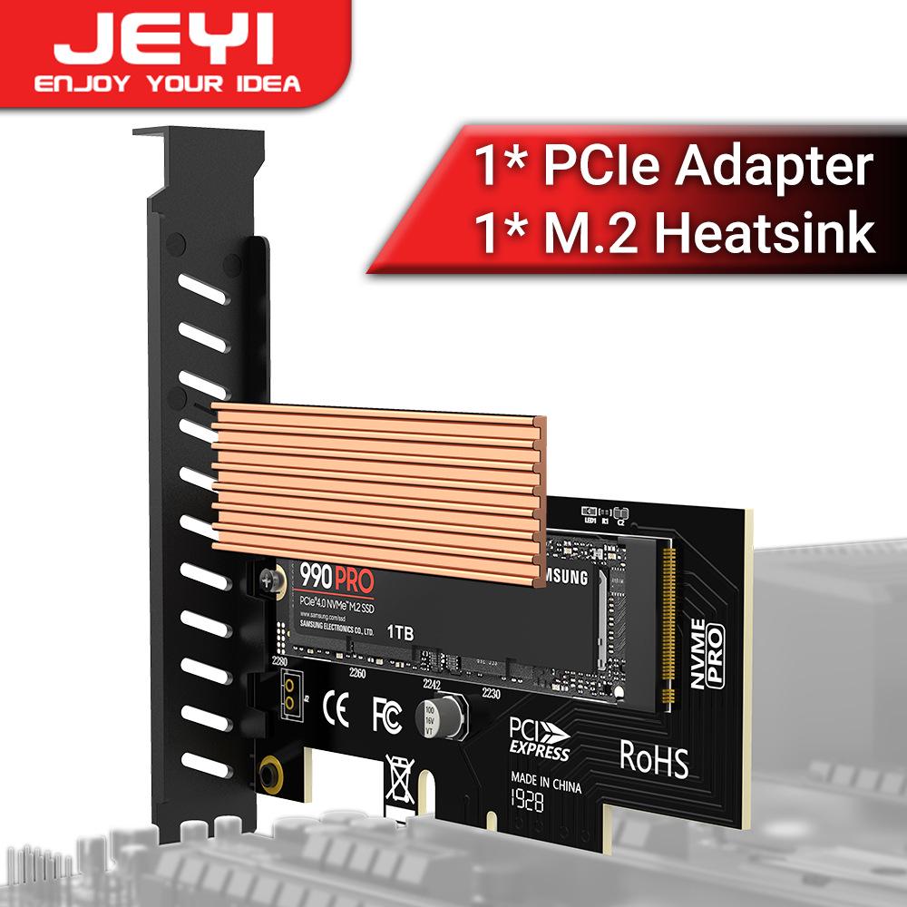JEYI SK4 PCIe 4.0 x4 to M.2 NVMe Adapter Card for Full-Speed SSD Expansion