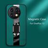 Magnetic Ring Stand Holder Case For OnePlus 13 Luxury Leather Shockproof Bumper Cover For OnePlus13 5G Nord CE 3 Lite N30 CE3