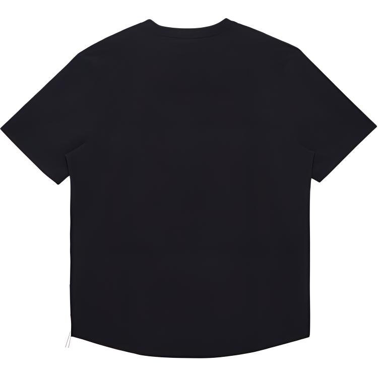 New Era Дышащая Минималистичная Свободная Футболка с Принтом с Коротким Рукавом SS24 Унисекс Топы Черный 14179129