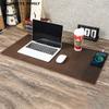 Extra Large Retro Brown Leather Mouse Pad with 15W Wireless Charging - Dirt-resistant & Waterproof for Office Desk