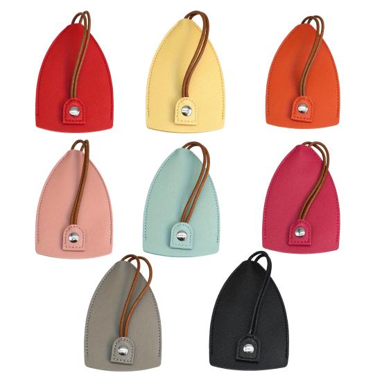 Органайзер для ключей из искусственной кожи, выдвижной автомобильный брелок-кошелек, защита от потери, портативный чехол для хранения ключей, застежка-кнопка