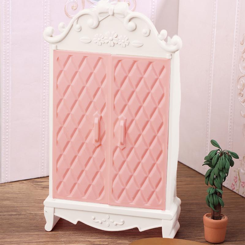 1:12 кукольных миниатюрных розовых шкафов для хранения вещей, шкафчиков, мебельных моделей, декора, игрушечных кукольных домиков, аксессуаров