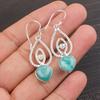 Natural Amazonite Gemstone 925 Sterling Silver Handmade Jewelry Earrings 2.00" EE-32-31
