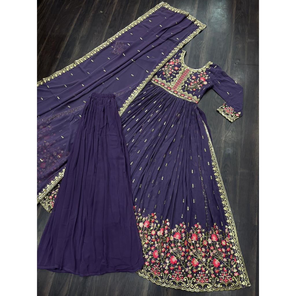 Премиальные дизайнерские готовые коллекции топ-шарары-дупатты 2025