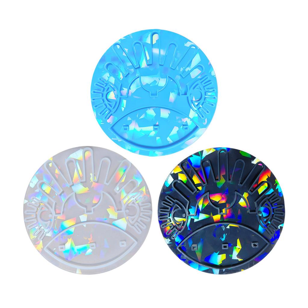 Сделай сам Голографическая эпоксидная форма Стол Большеглазый орнамент Кольца Серьги Стойка для хранения Украшение стола Трехмерная форма