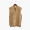 Twist Pullover Sweater Vest Women 2021 Autumn New Loose Net Red V-neck Waistcoat Wool Knitted Vest Women