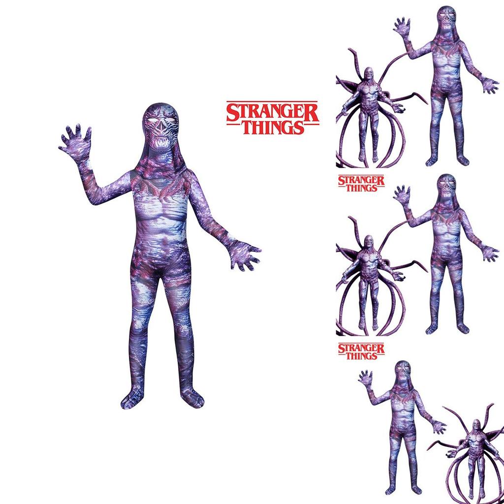Шелковая ткань Stranger Things Детский Косплей Хэллоуин Комбинезон Набор Удивите Своих Детей Этим Веселым Подарком