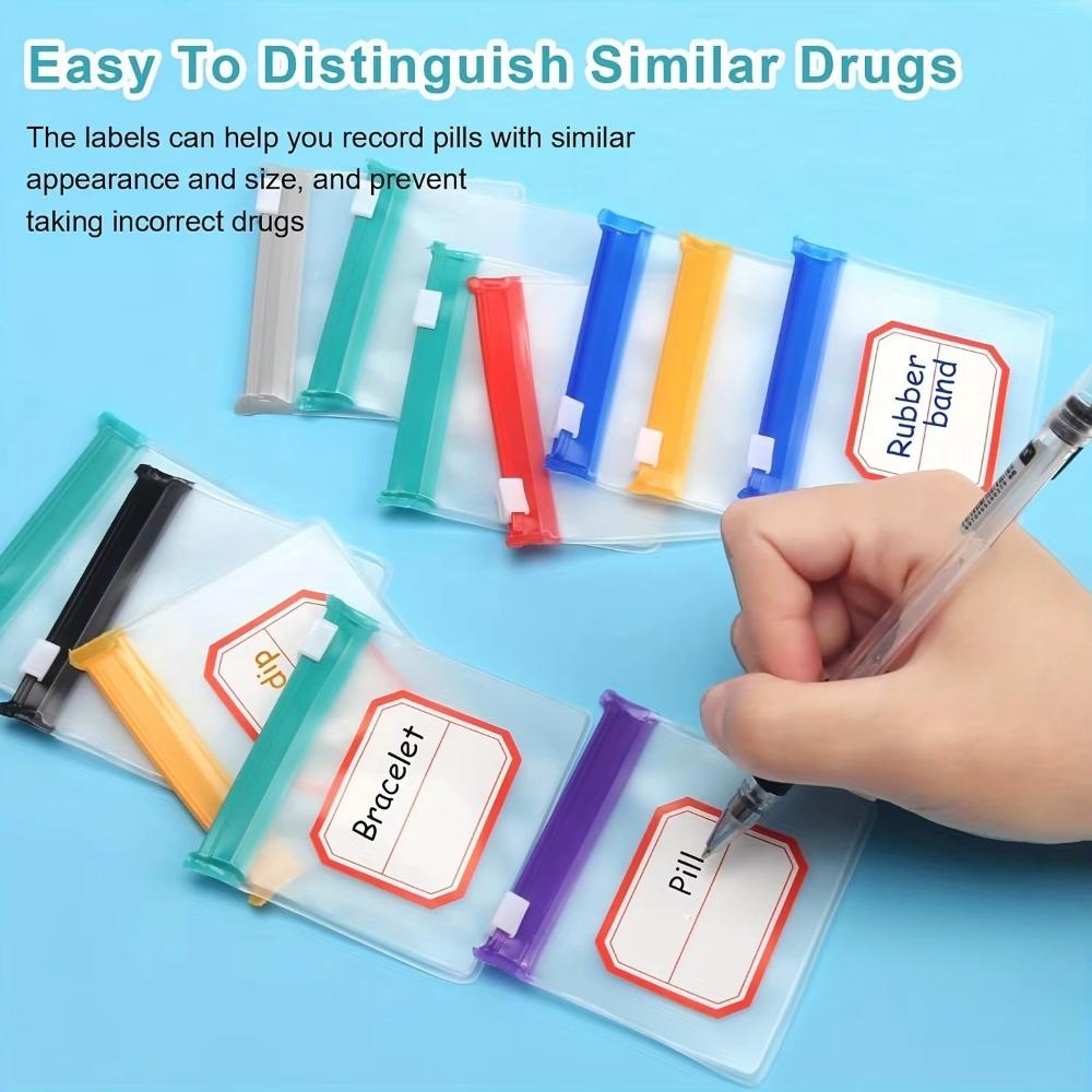 1/7/28pcs Translucent Pill Pouch With Zippered Pill Pouch Set Portable Pill Container Travel
