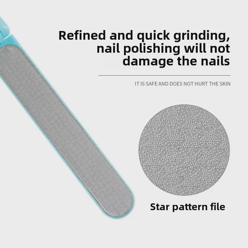 Компактная двухсторонняя складная пилочка для ногтей для профессионального маникюра