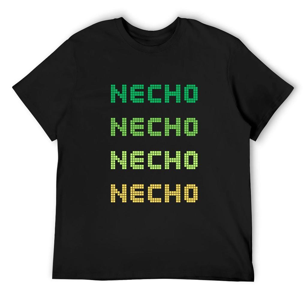 Necho pixel design T-Shirt anime animal prinfor boys rapper graphic tees plus sizes t shirt for men