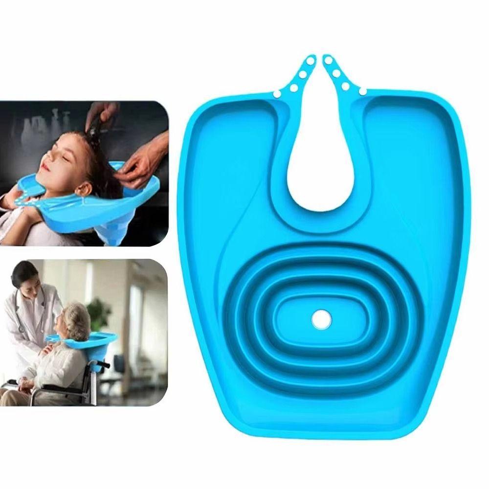 Convenient Hair Wash Tray Upward-looking Hair Washing Sink Foldable Hair Wash Tub Elderly