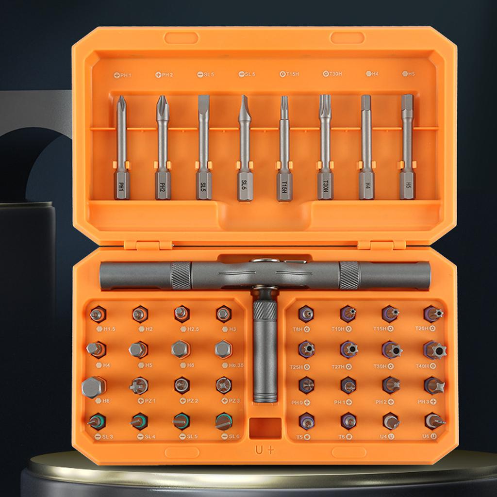 42 In 1 Multi Bit Magnetic Screwdriver Set Magnetic Screw Driver Multi-purpose Ratchet Wrench Screwdriver Magnetic Bit