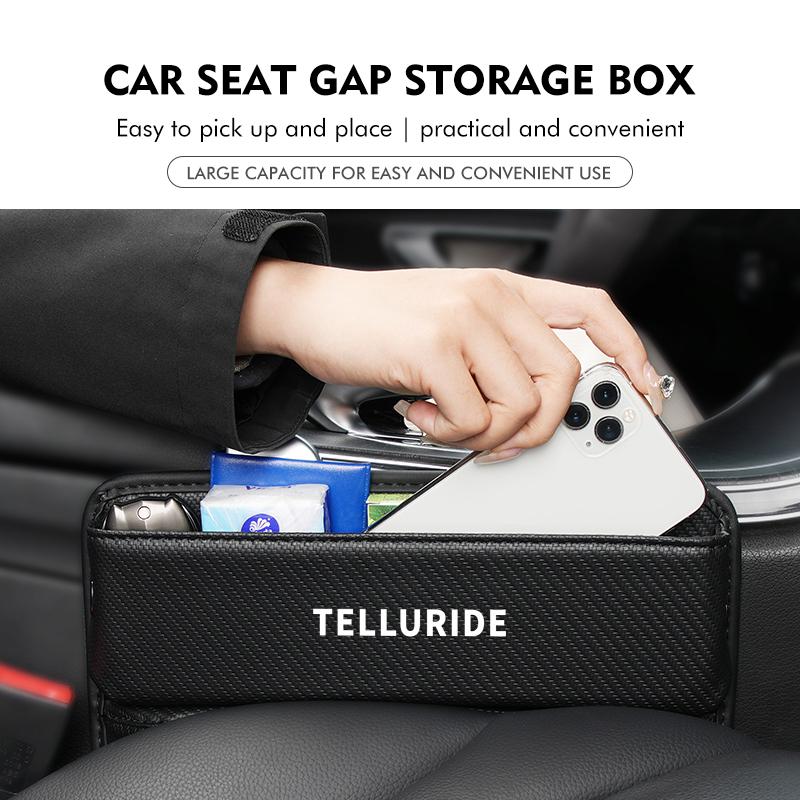 cnwhjg1 Leather Car Seat Gap Filler Storage Box Cup Holder Accessories For KIA Proceed Venga Sedona Forte Picanto Sorento Stinger