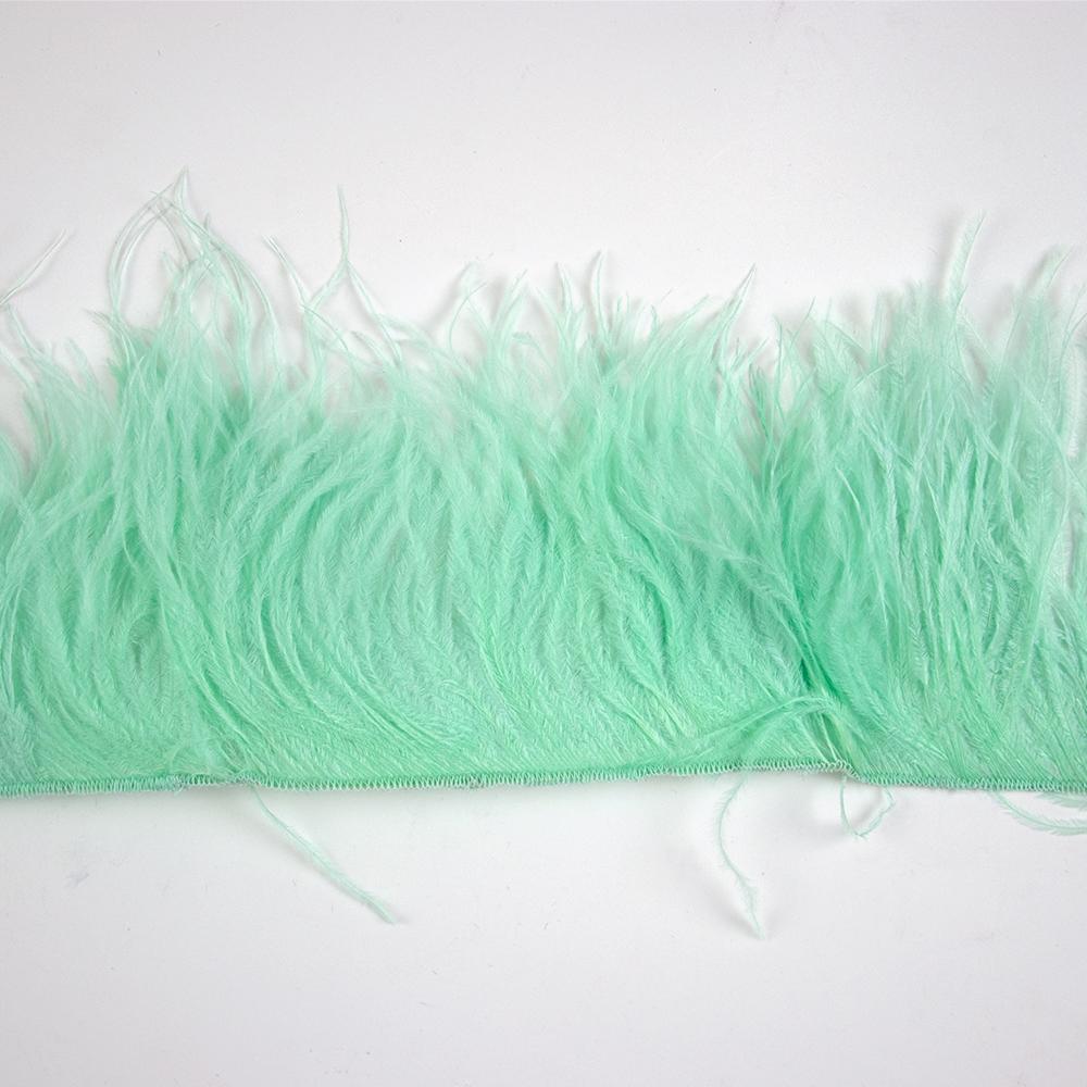 Feather1Meter Ostrich Feathers Fringe Trimming String 10-15/15-18/18-22cm Plumes Ribbon For Crafts Dress Sewing Accessories