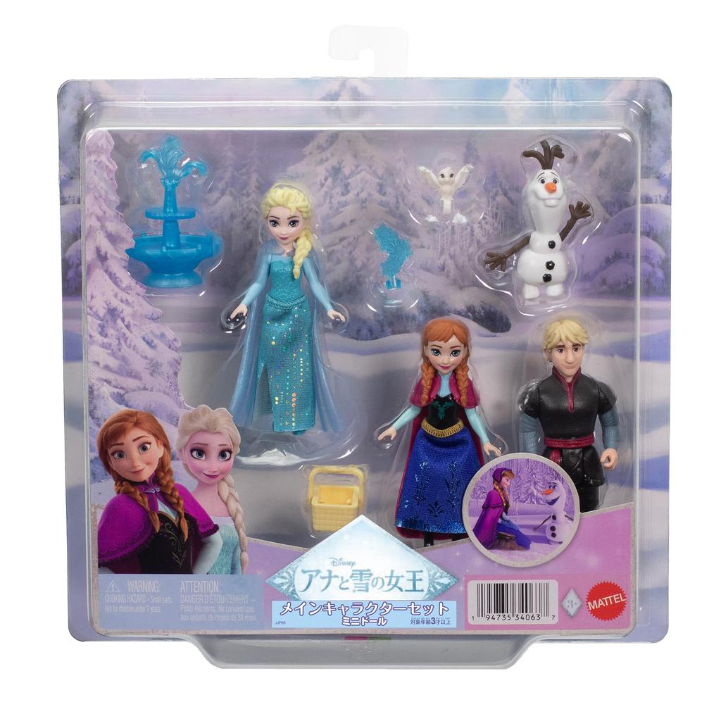 Mattel Disney Холодное Сердце Набор Основных Персонажей Кукольный Домик Игровой Набор с 3 Мини-Куклами и 1 Олафом Возраст JJP89 (Мини-куклы) Переодевание & - 3+ - Разноцветный