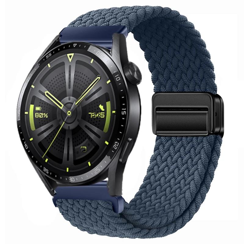 22 мм 20 мм Плетеный нейлоновый ремешок для Huawei Watch 4/3/GT4-3 Samsung Watch 6/5/4/3 Тканевый браслет Наручный ремешок Amazfit GTR 4/GTS4