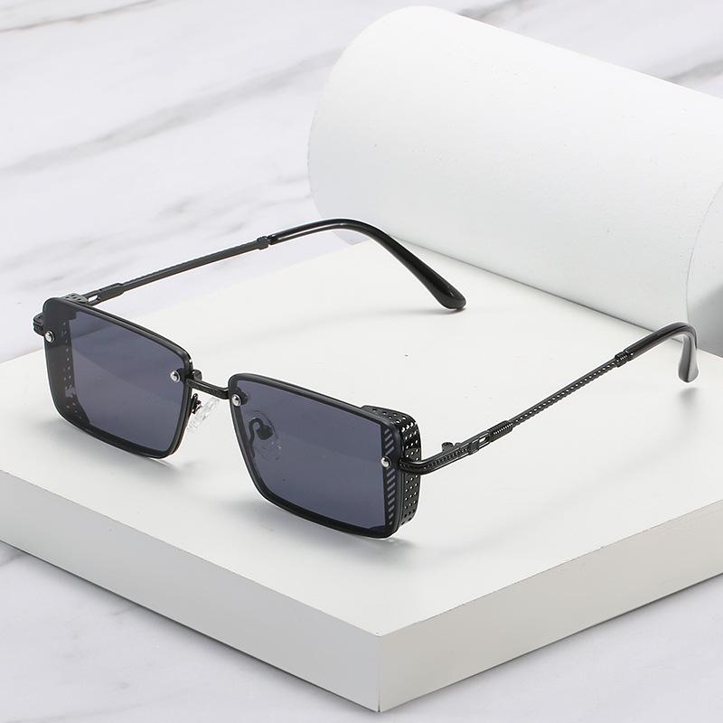 New punk metal small square frame fashion modern women's sunglasses ins sunglasses personalized square glasses
