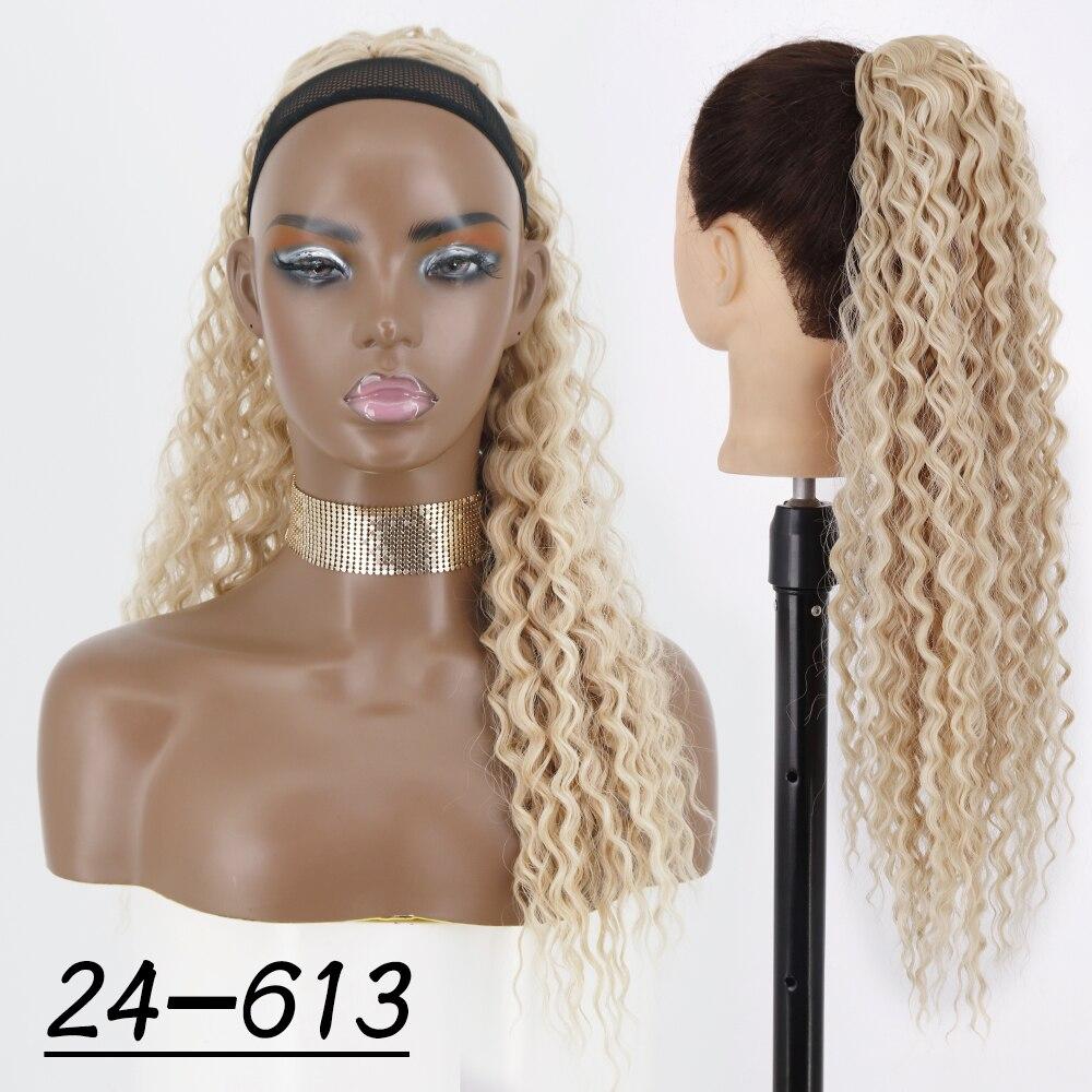MISS WIG Женский длинный курчавый вьющийся хвост, наращивание волос, синтетический хвост на шнурке, 26 дюймов, парик с чипом, обертывание вокруг хвоста