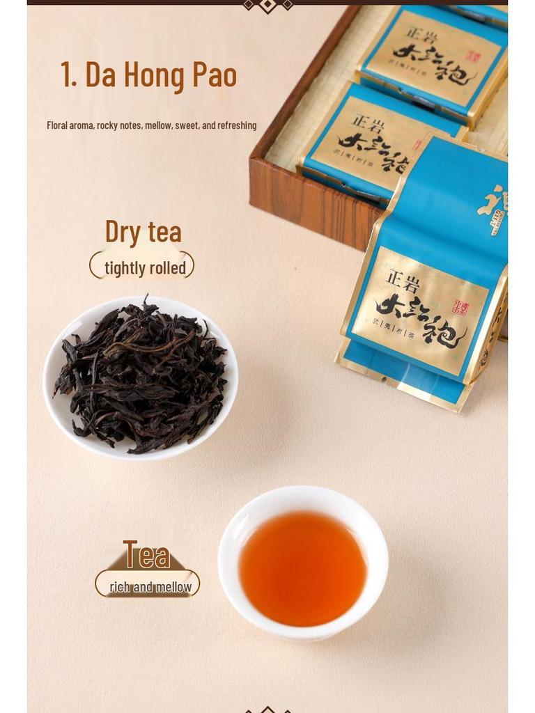 Подарочная коробка для премиального чая: Улун, Черный, Пуэр и Жасмин - Коллекция «Тысяча ли рек и гор»