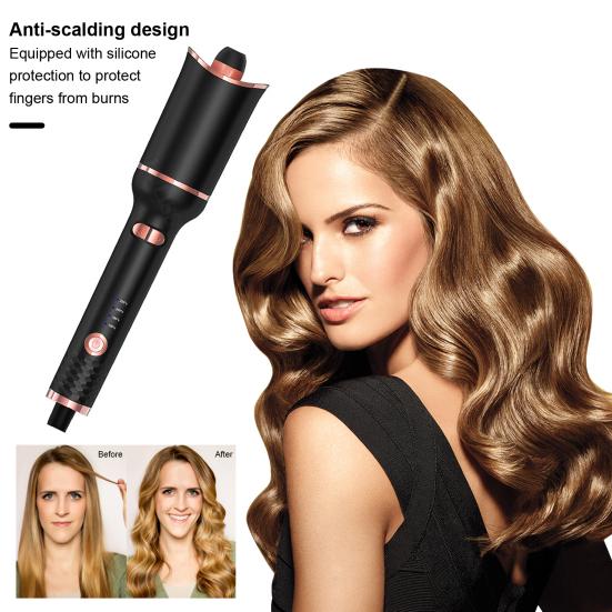 Автоматическая плойка для волос с 4 регулируемыми температурами, быстрый нагрев, портативная дорожная плойка для волос, электрическая плойка для завивки волос, женские инструменты для укладки волос
