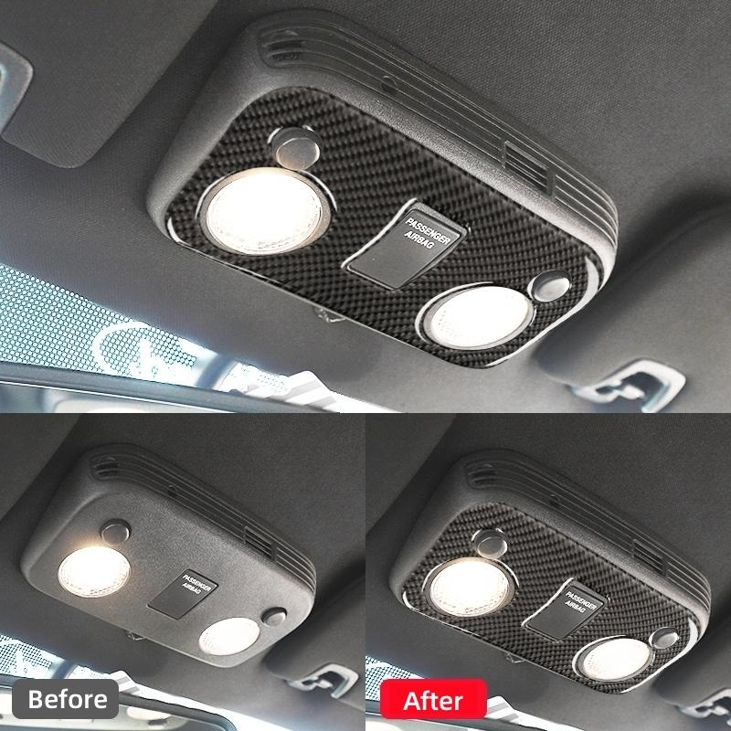 Для Ford Mustang GT 2015-2021 Аксессуары Углеродное волокно Интерьер Крыша автомобиля Панель плафона Наклейка Крышка Отделка Декоративная рамка