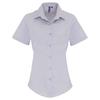 Premier Womens/Ladies Cotton Poplin Stretch Short-Sleeved Shirt