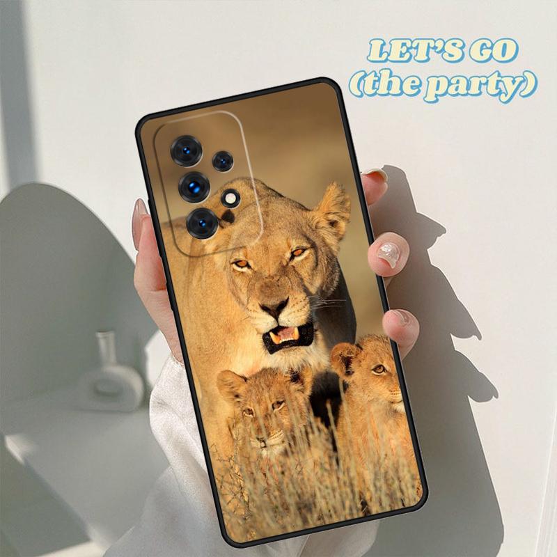 Lion Alpha Male Cub phone case For Samsung Galaxy A42 A31 A40 A51 A71 A32 A80 A91 A52 A72 A73 A20e A21S A50 A70 A11 A12 Cover