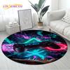 3D Cartoon Gamer Game Controller Area Rug Large,Round Carpet Rug for Living Room Bedroom Sofa Decor,Kid Play Non-slip Floor Mat