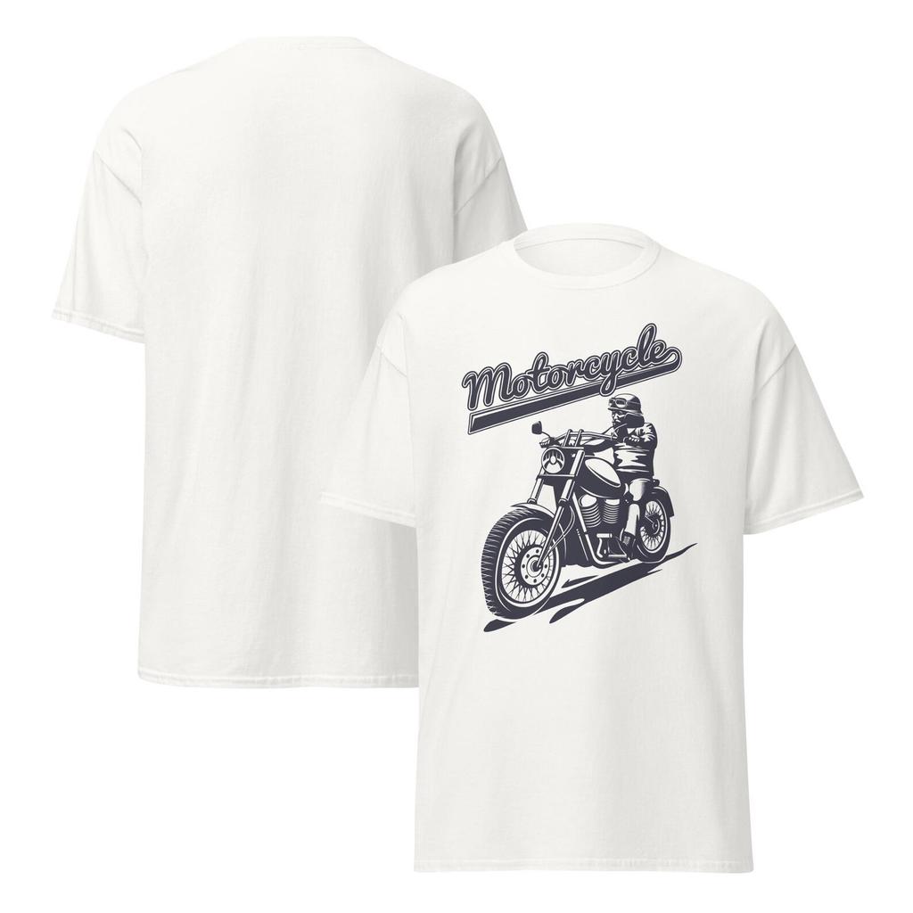 Vintage Motorcycle Rider Silhouette Road Tee Design T-shirt